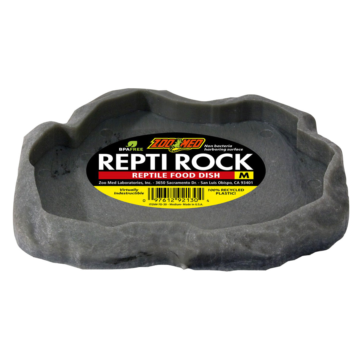 Zoomed repti rock reptile food dish